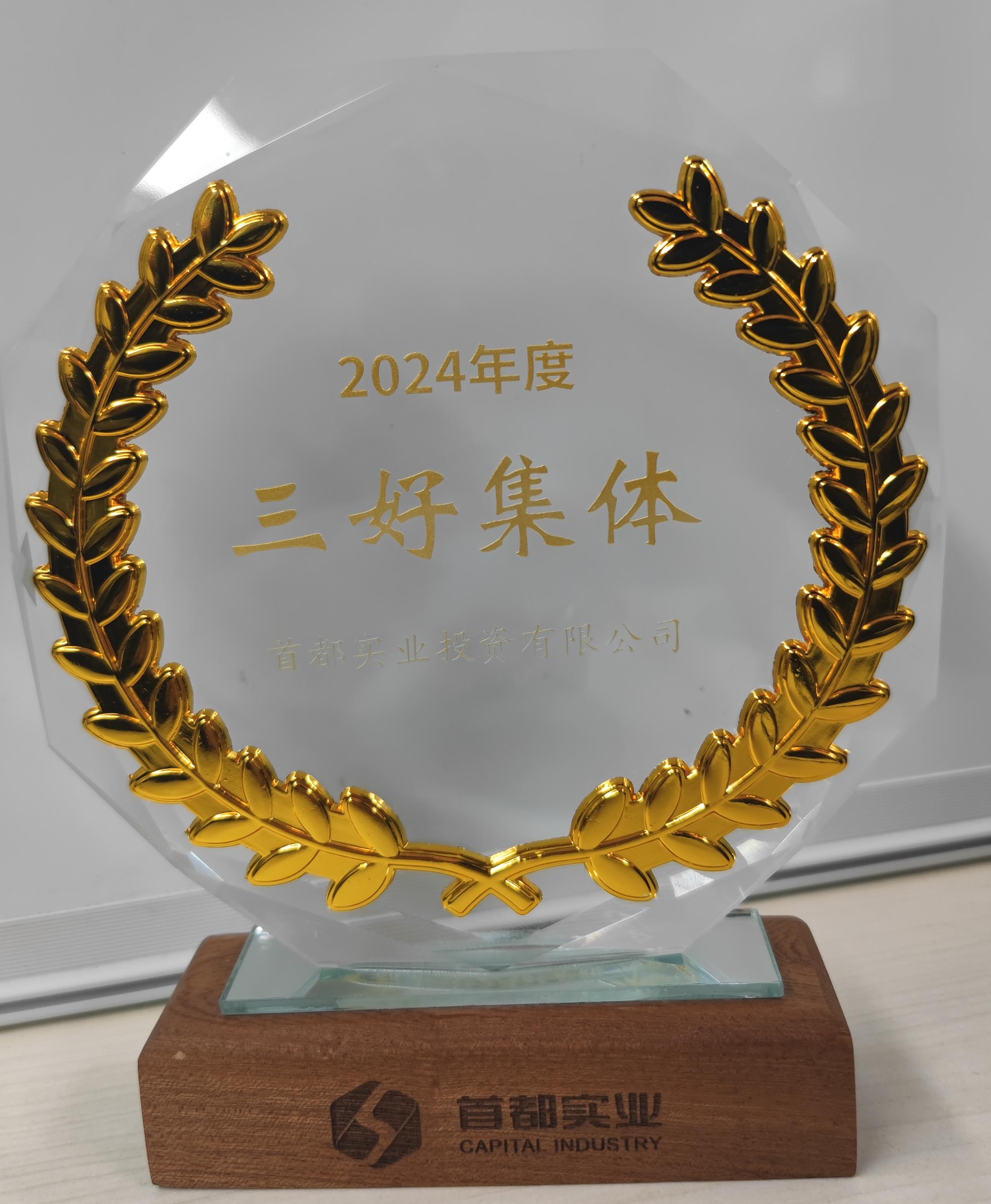 文安分公司荣获首都实业投资有限公司“三好集体”